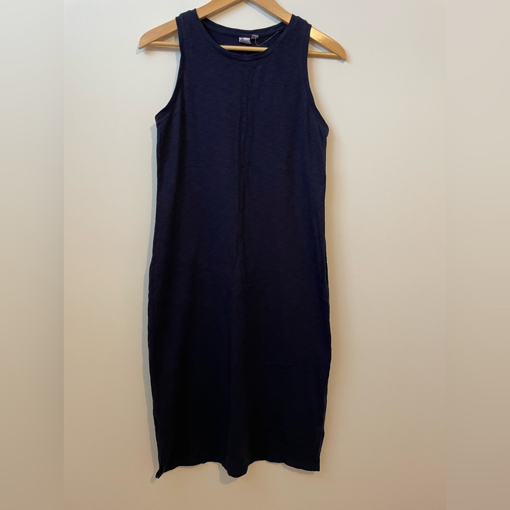 Sleeveless Navy Blue MidiDress